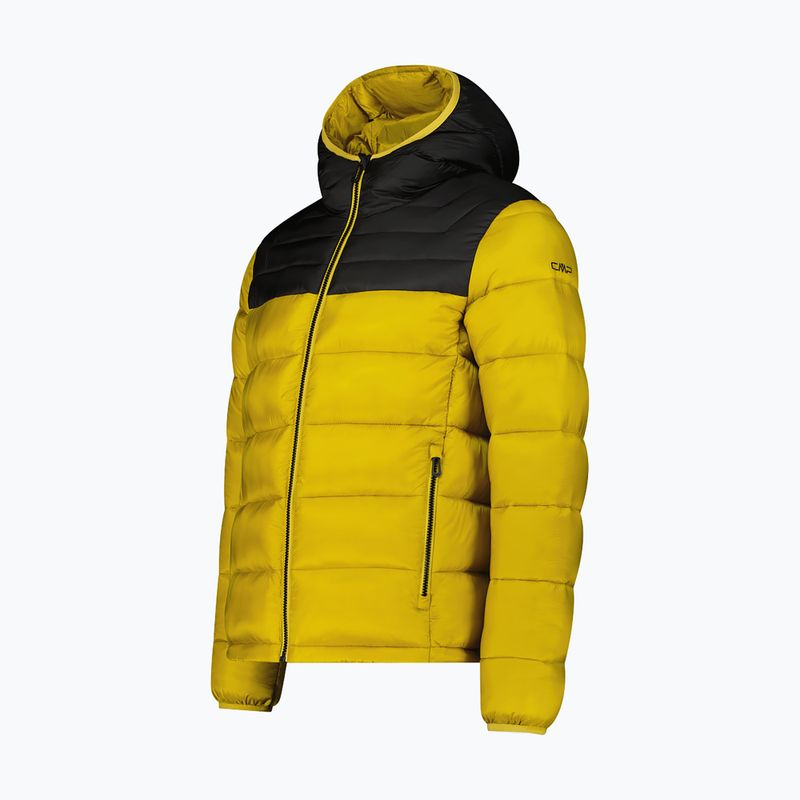 Pánská zateplená bunda CMP 35K3747 Fix Hood golden green 8
