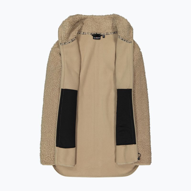 Dámská bunda CMP 35P3846 Long Teddy Highloft cookie 4