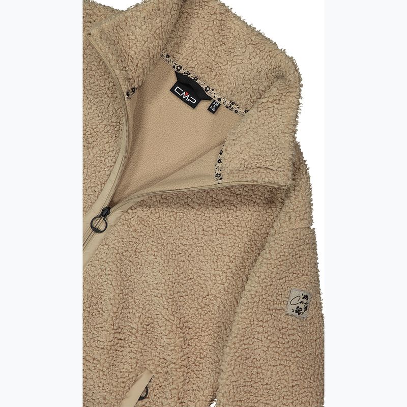 Dámský kabát CMP 35P3846 Long Teddy Highloft cookie 5