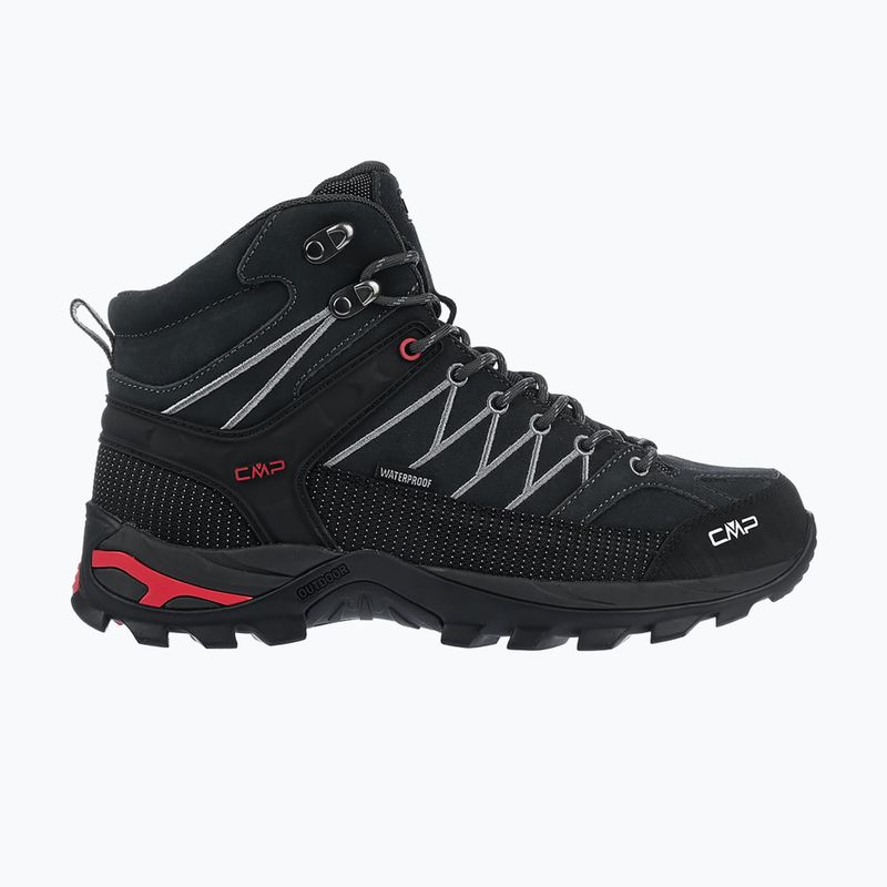 Pánské trekové boty CMP Rigel Mid Wp titanium/ferrari red 2