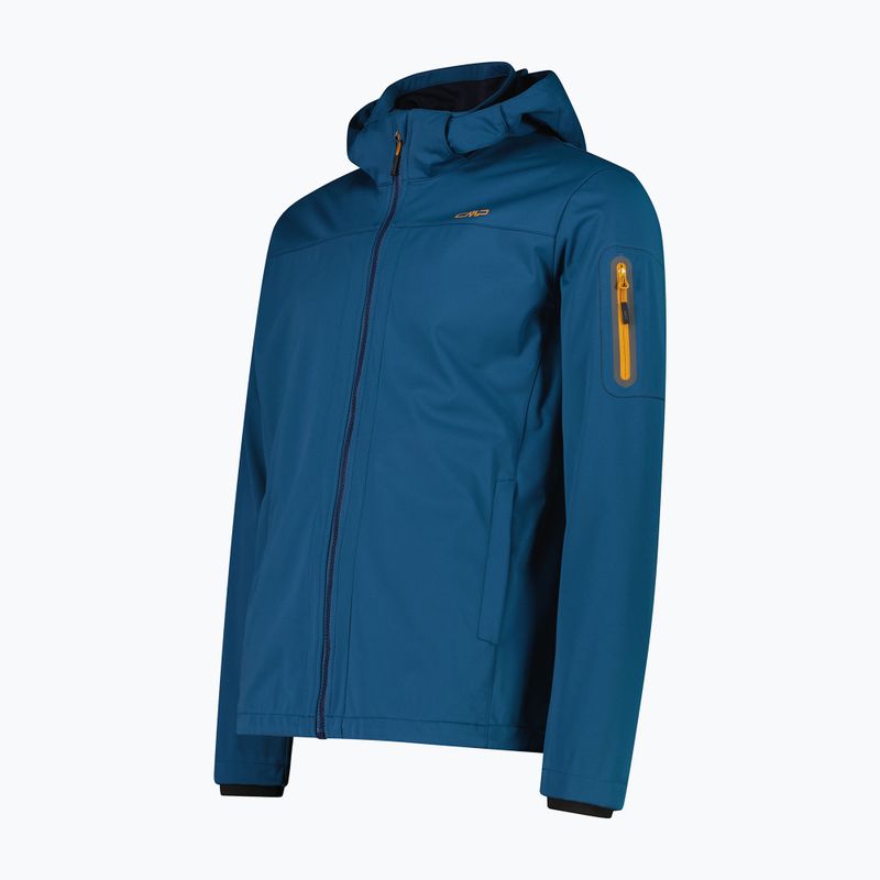 Pánská softshellová bunda CMP 39A5027 Zip Hood petroleum 3
