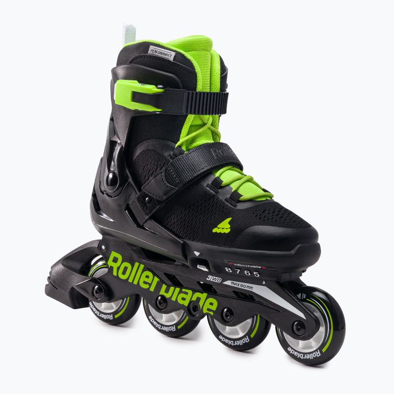 Dětské kartáče Rollerblade Microblade černozelené 07221900 T83