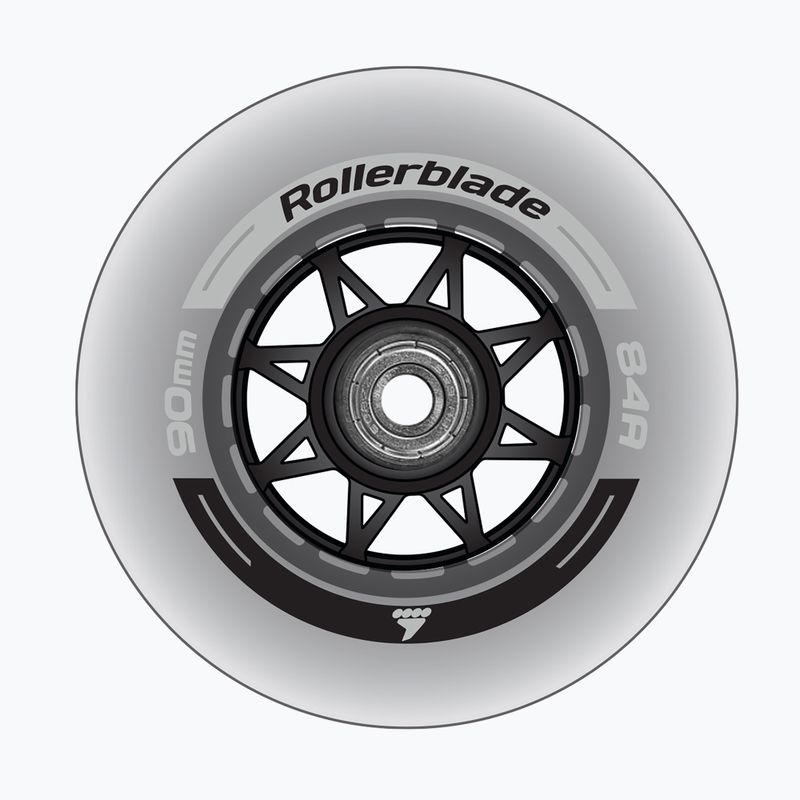 Kolečka s ložisky Rollerblade Wheels XT 90 mm/84A + SG9 8 ks clear