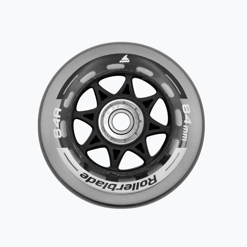 Kolečka pro kolečkové brusle XT 84MM + kolečka pro kolečkové brusle SG7 8 ks šedá 06953400080