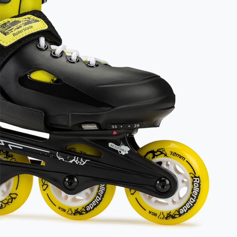 Dětské kolečkové brusle Rollerblade Fury black/yellow 5