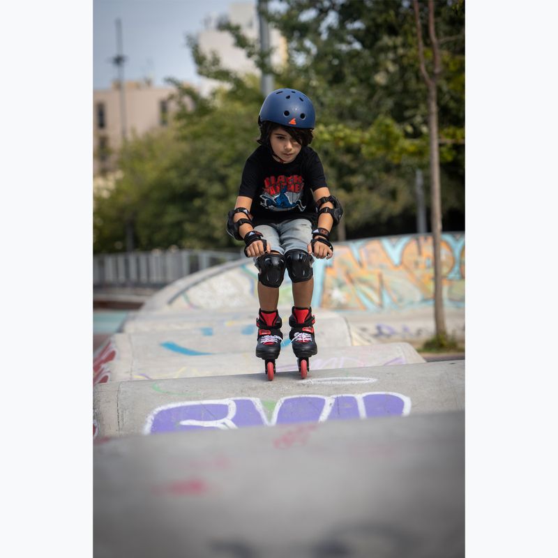 Dětské kolečkové brusle s chrániči Rollerblade Fury Combo Jr black/red 5