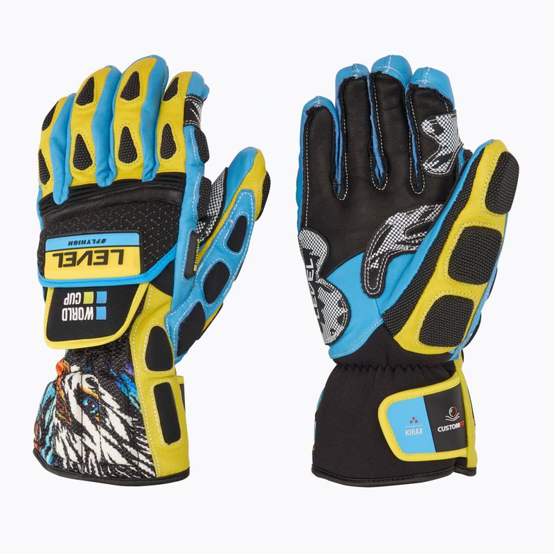 Lyžařské rukavice Level Worldcup CF yellow/blue
