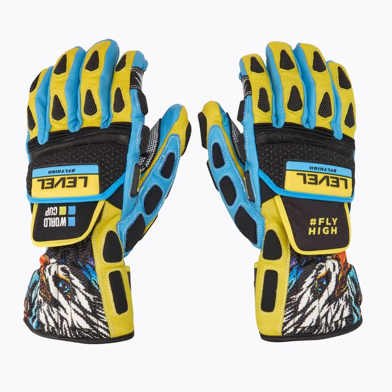 Lyžařské rukavice Level Worldcup CF yellow/blue 2