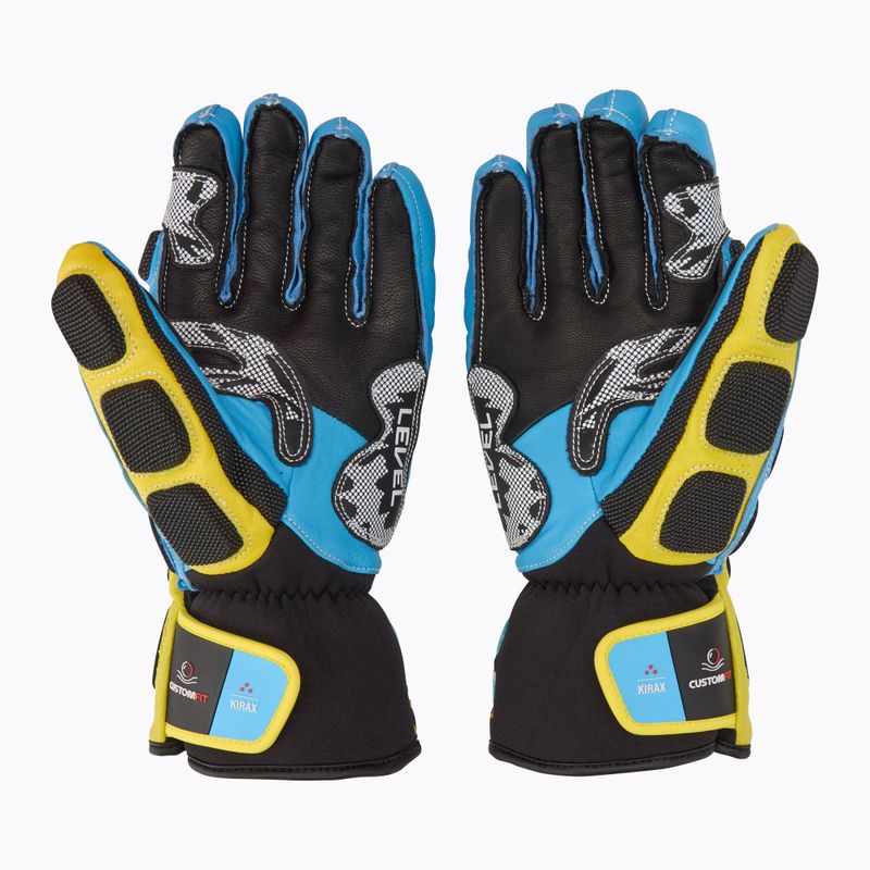 Lyžařské rukavice Level Worldcup CF yellow/blue 3