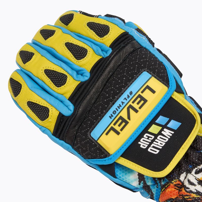 Lyžařské rukavice Level Worldcup CF yellow/blue 5