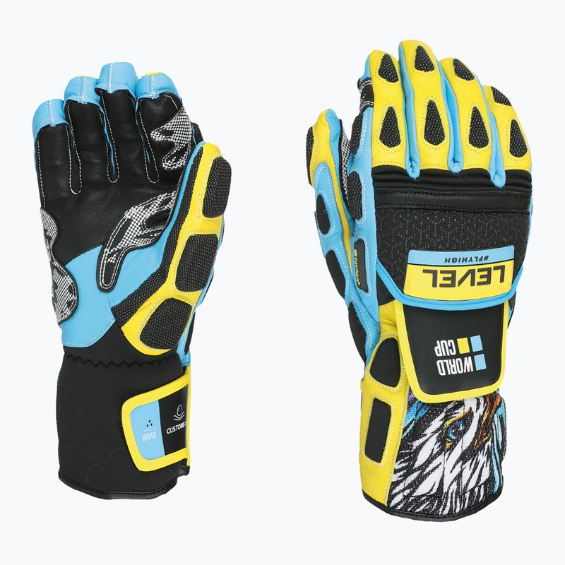Lyžařské rukavice Level Worldcup CF yellow/blue 6