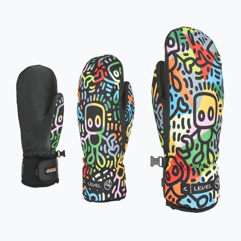 Dětské lyžařské rukavice Level Vertigo Mitt Teen pattern