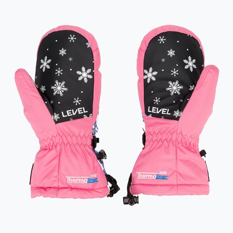 Dětské lyžařské rukavice Level Junior Mitt pink 3