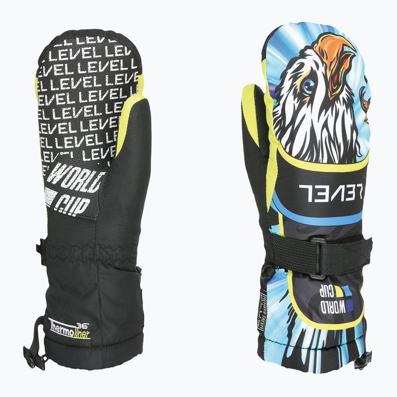 Dětské lyžařské rukavice  Level Junior Mitt yellow/blue