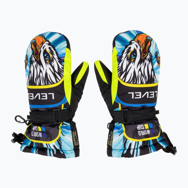 Dětské lyžařské rukavice  Level Junior Mitt yellow/blue 2