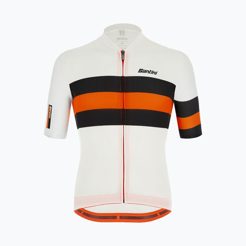 Pánský cyklistický dres Santini Ecosleek Bengal white-orange 2S94475CESLKBENGBIS