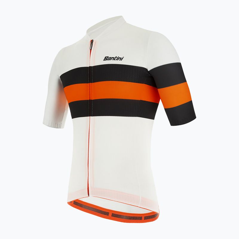 Pánský cyklistický dres Santini Ecosleek Bengal white-orange 2S94475CESLKBENGBIS 2