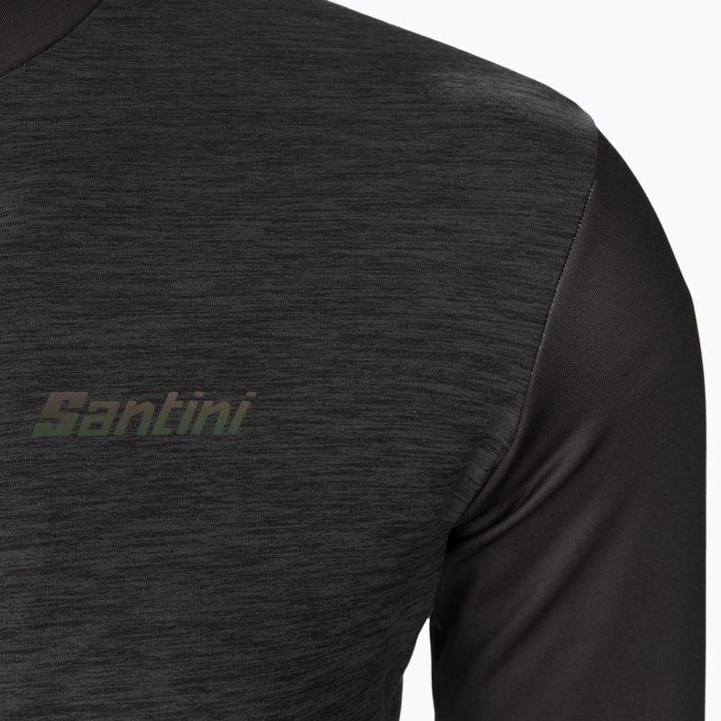 Pánské cyklistické tričko Santini Colore Winter LS černé 2W216075RCOLORPUR0NE 3