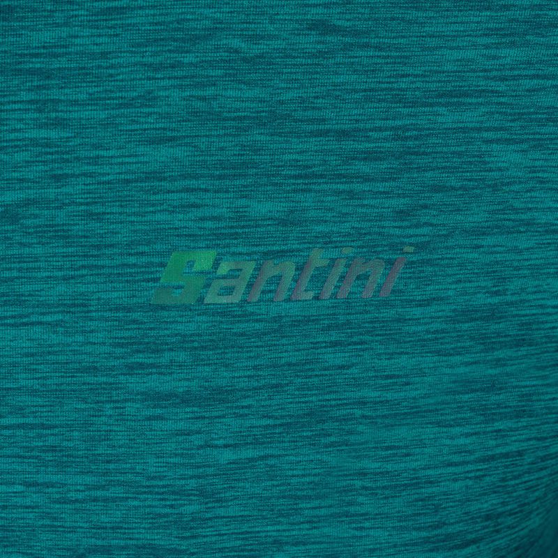 Pánské cyklistické tričko Santini Colore Winter LS zelené 2W216075RCOLORPUR0TE 3