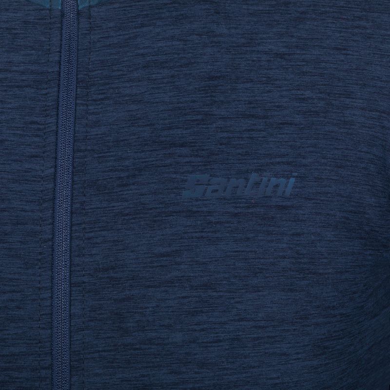 Pánská cyklistická mikina Santini Colore Puro Thermal Jersey námořnictvo 3W216075RCOLORPURO 3