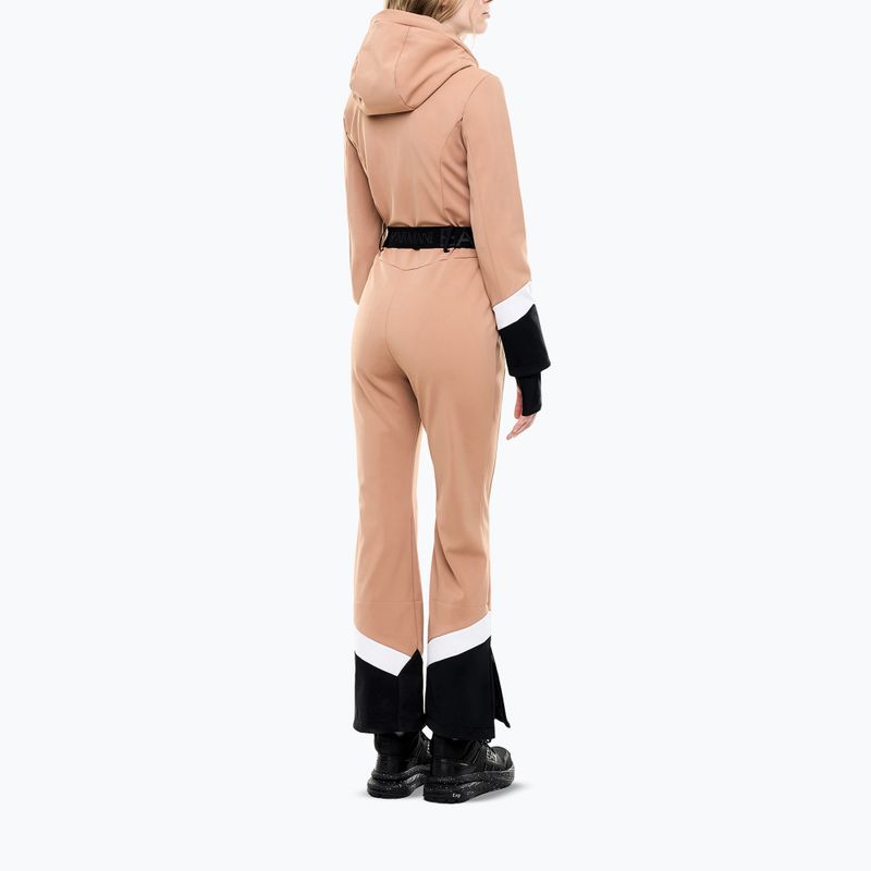Dámská lyžařská kombinéza EA7 Emporio Armani Pure Softshell Jumpsuit mocha mousse 2