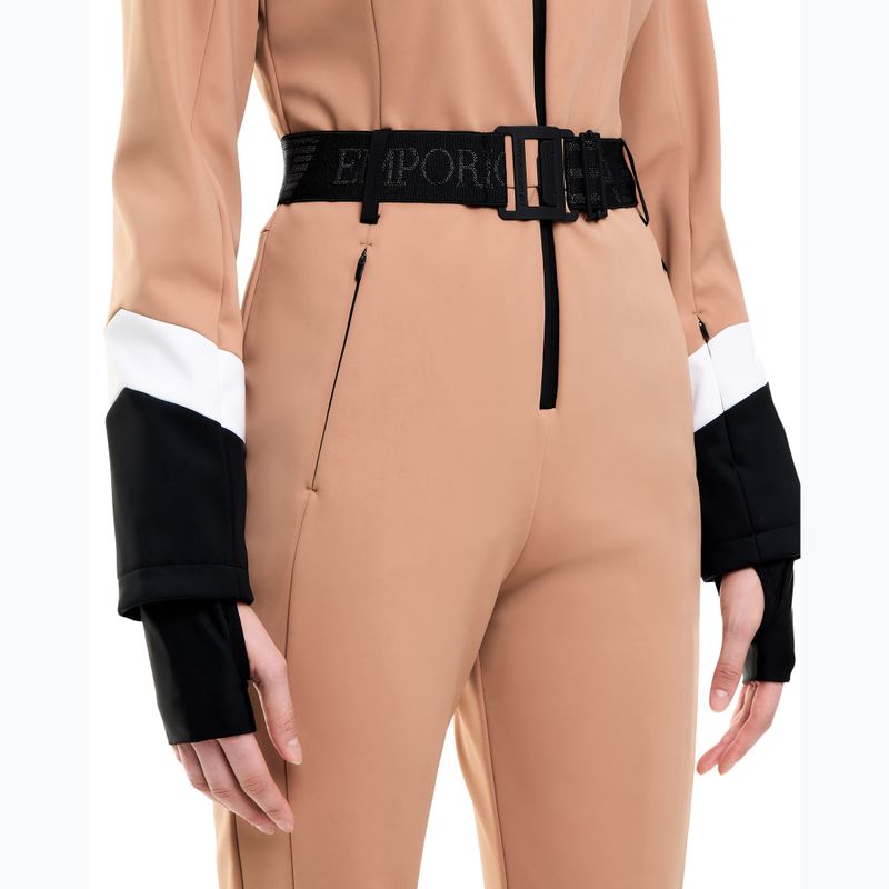 Dámská lyžařská kombinéza EA7 Emporio Armani Pure Softshell Jumpsuit mocha mousse 5