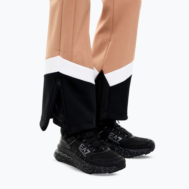 Dámská lyžařská kombinéza EA7 Emporio Armani Pure Softshell Jumpsuit mocha mousse 6