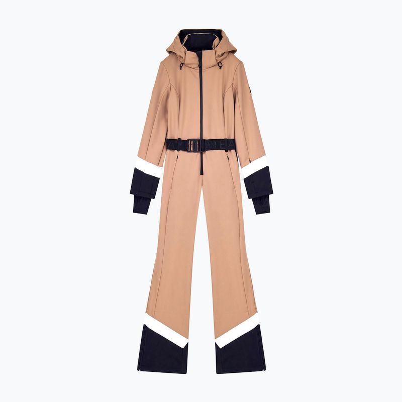 Dámská lyžařská kombinéza EA7 Emporio Armani Pure Softshell Jumpsuit mocha mousse 7