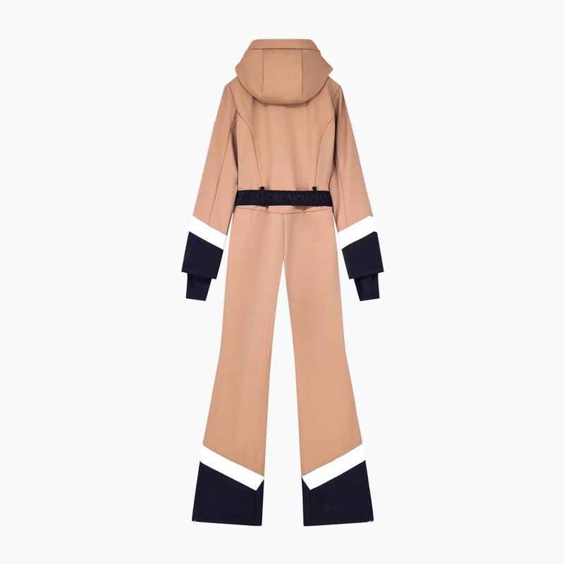 Dámská lyžařská kombinéza EA7 Emporio Armani Pure Softshell Jumpsuit mocha mousse 8