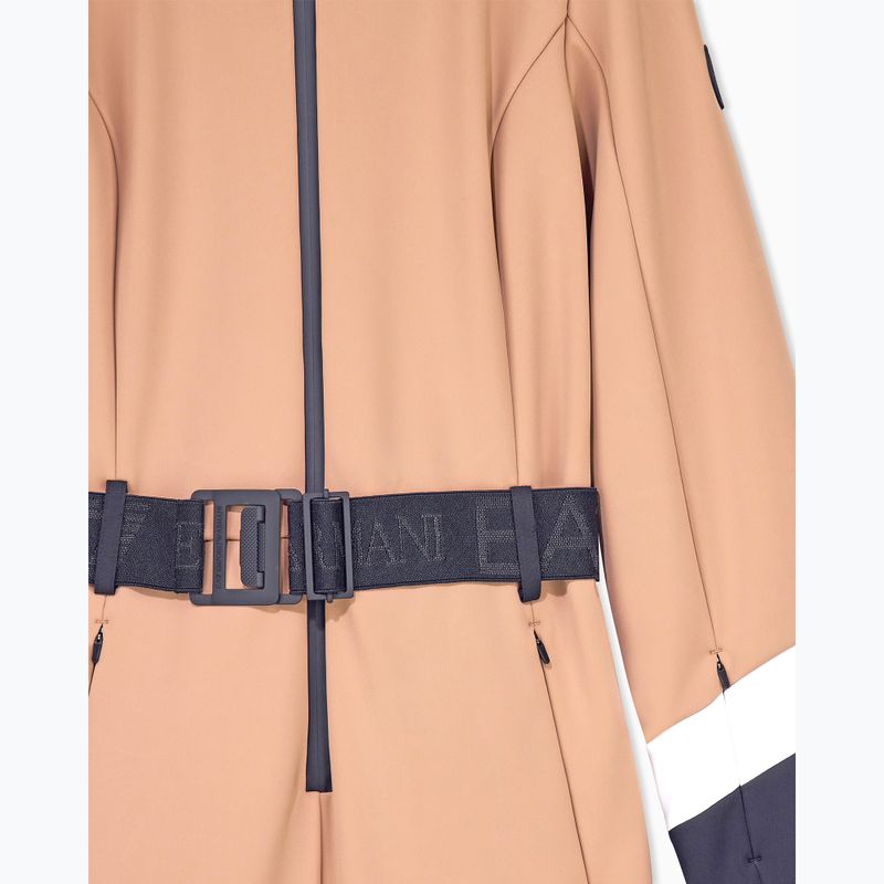 Dámská lyžařská kombinéza EA7 Emporio Armani Pure Softshell Jumpsuit mocha mousse 9