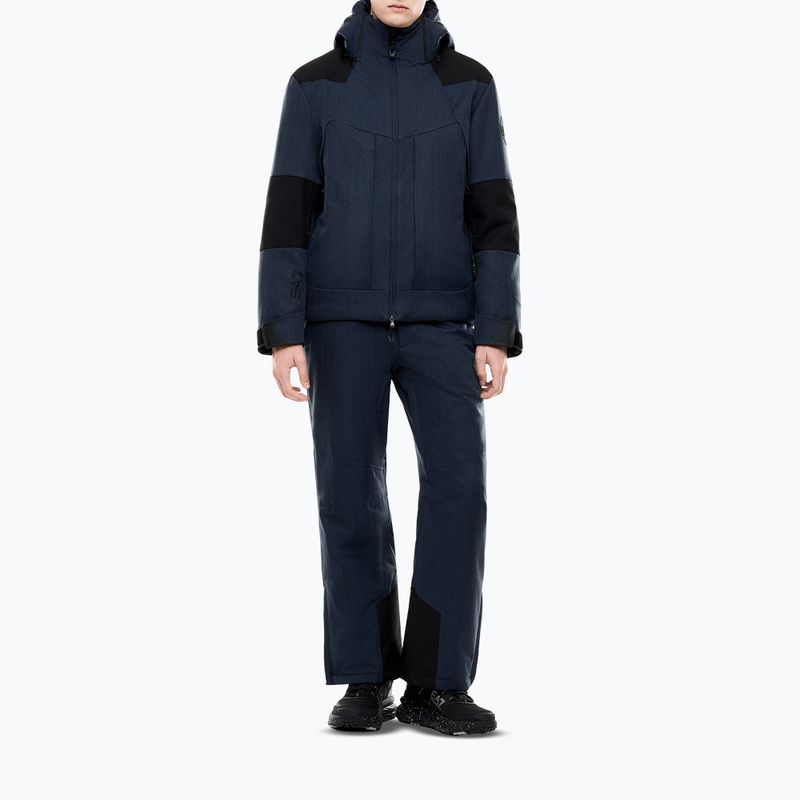 Pánská lyžařská bunda EA7 Emporio Armani Elitary Fashion fancy blue herringbo 2