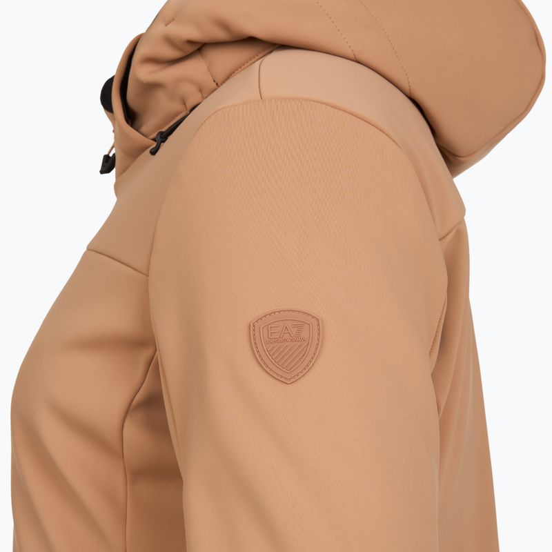 Dámská lyžařská bunda EA7 Emporio Armani Pure Softshell mocha mousse 3