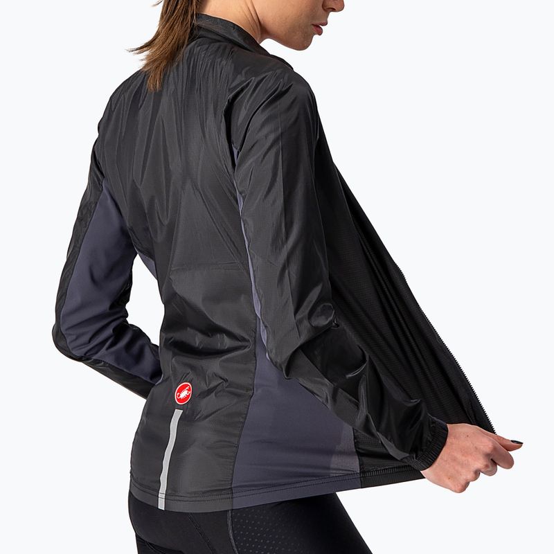 Dámská cyklistická bunda Castelli Squadra Stretch light black/dark grey 4