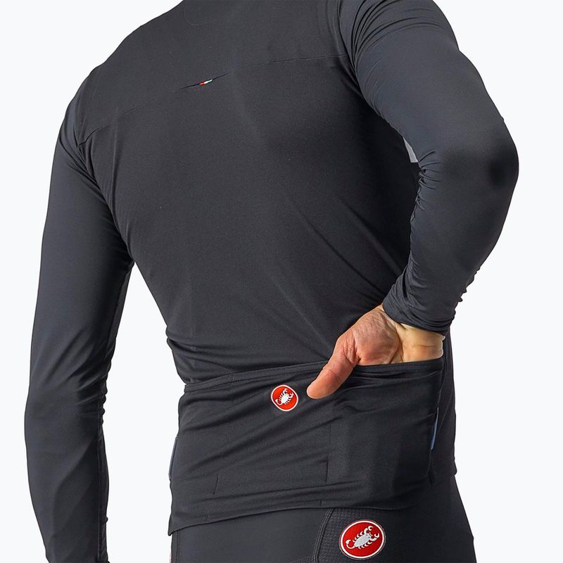 Pánský cyklistický dres longsleeve Castelli Prologo 7 light black/silver gray/ivory 3