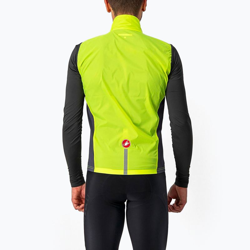 Pánská cyklistická vesta Castelli Squadra Stretch electric lime/dark gray 2