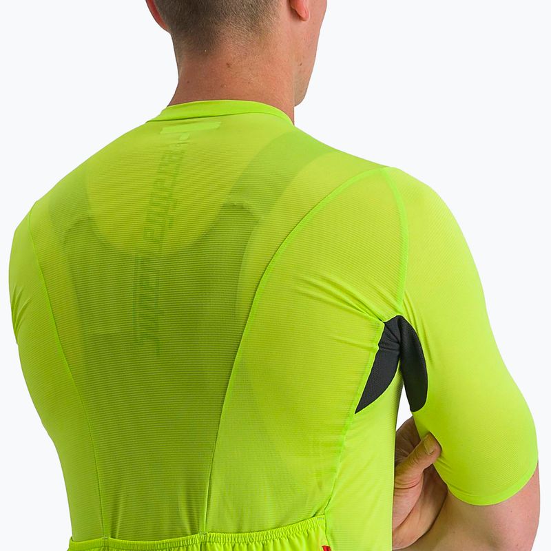 Pánský cyklistický dres  Castelli Superleggera 3 electric lime 4