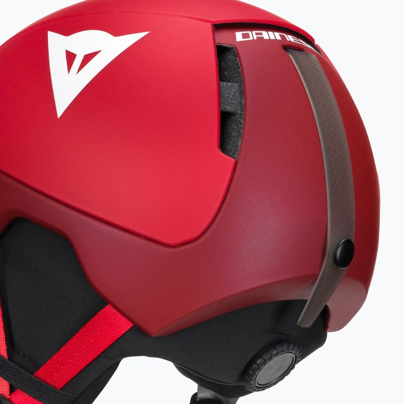 Dětské lyžařské helmy Dainese Scarabeo Elemento metallic red/white logo 7