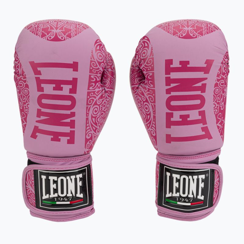 Růžové boxerské rukavice Leone Maori GN070