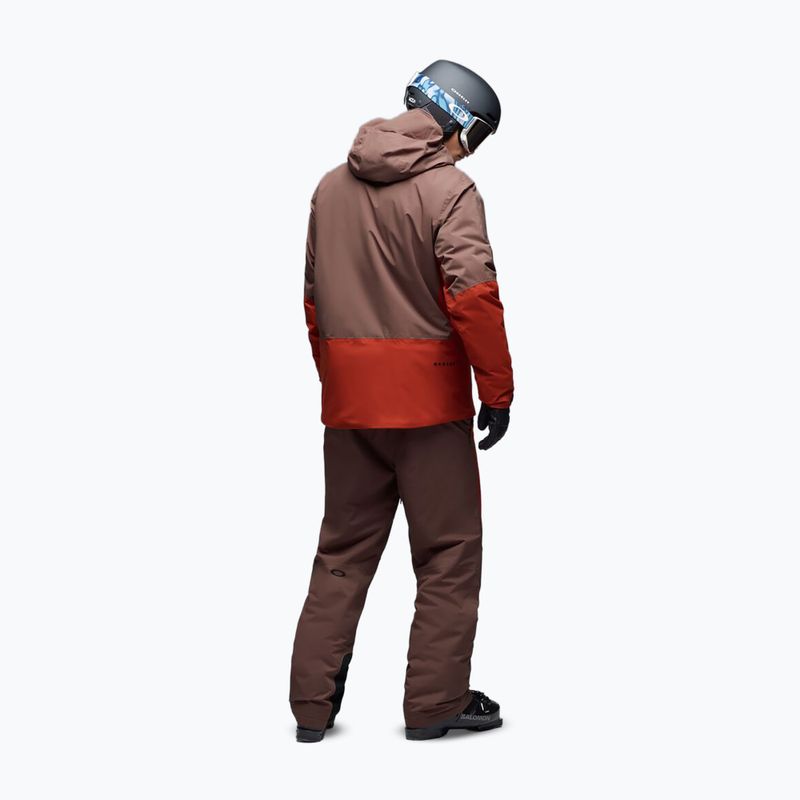 Pánská lyžařská bunda Oakley Canopy Pro Insulated dark umber/flame red 3