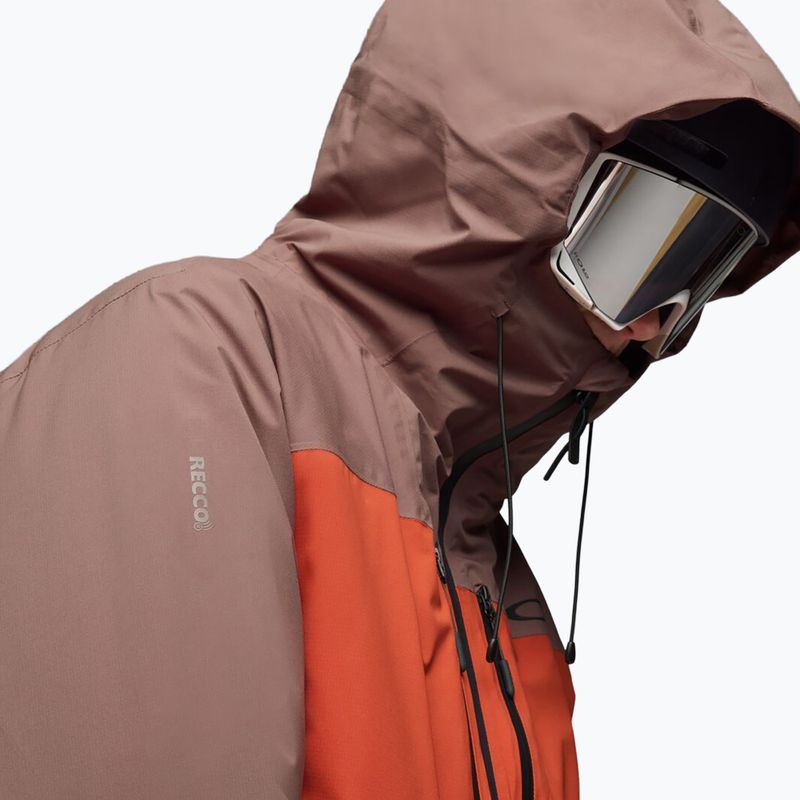 Pánská lyžařská bunda Oakley Canopy Pro Insulated dark umber/flame red 4