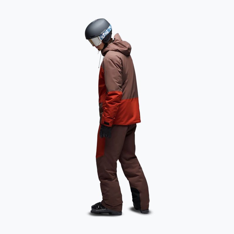 Pánské lyžařské kalhoty Oakley Canopy Pro Insulated Dark Umber/Flame Red 3