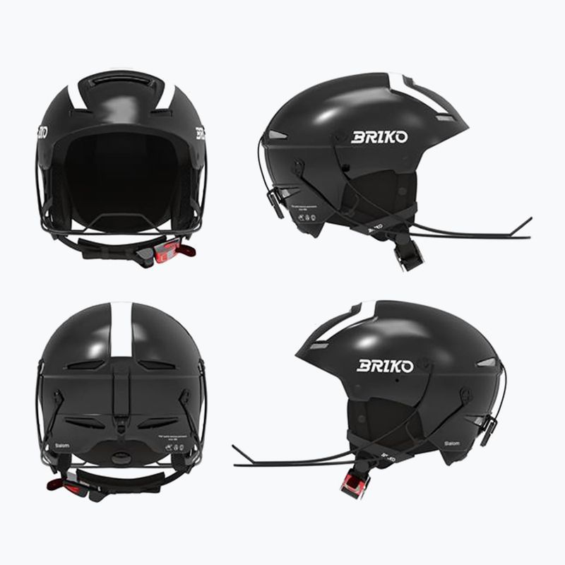 Lyžařská helma Briko Slalom Epp 2.0 shiny black/white 10
