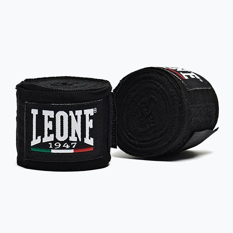 Boxerské bandáže LEONE 1947 Bandáže na ruce 350 cm černé 4