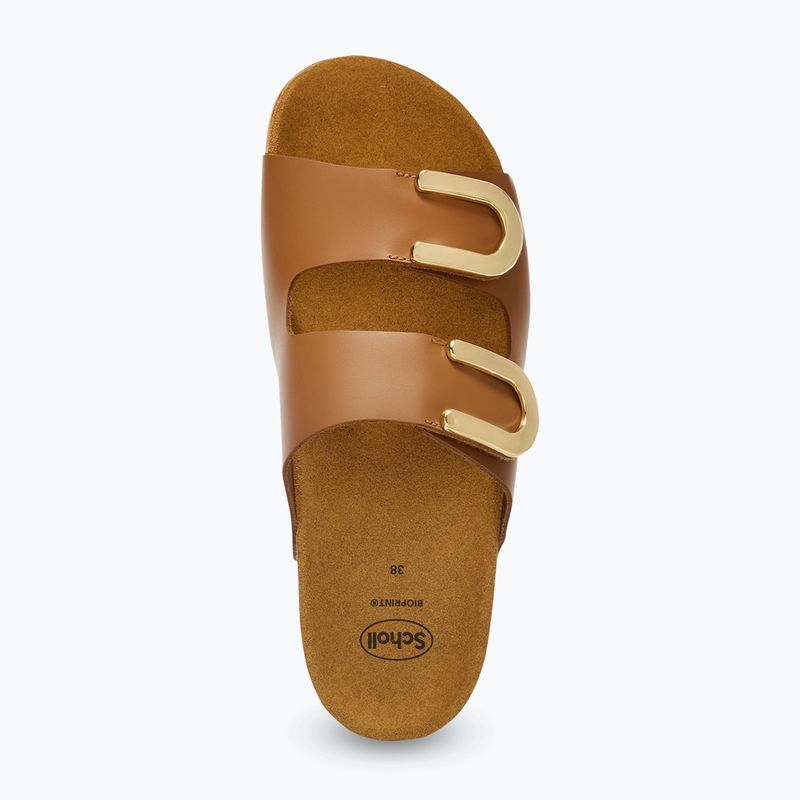 Dámské pantofle Scholl Montery 2 Straps Ad Med cognac 4