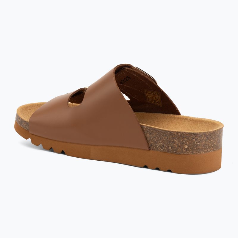 Dámské pantofle Scholl Montery 2 Straps Ad Med cognac 3