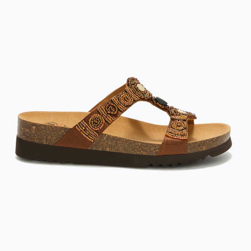 Dámské pantofle Scholl New Bogota Wedge Med cognac/multi 2