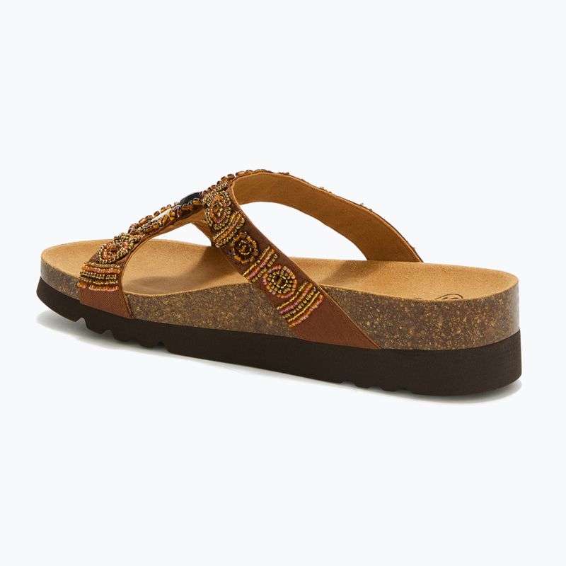 Dámské pantofle Scholl New Bogota Wedge Med cognac/multi 3