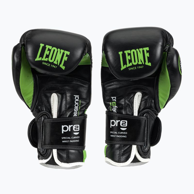 Boxerské rukavice LEONE 1947 Il Tecnico N3 black/green 4