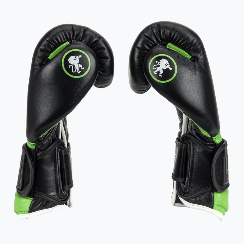 Boxerské rukavice LEONE 1947 Il Tecnico N3 black/green 5