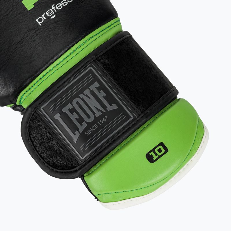 Boxerské rukavice LEONE 1947 Il Tecnico N3 black/green 7